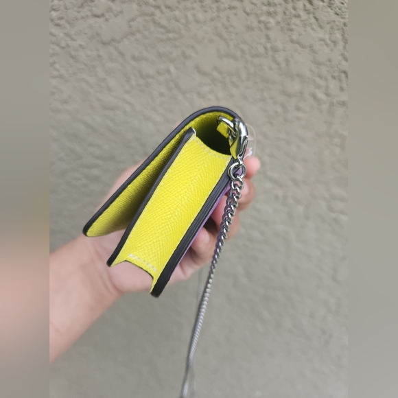 NWT Coach Brown Mini Wallet on a Chain in Colorblock - Picture 8 of 16